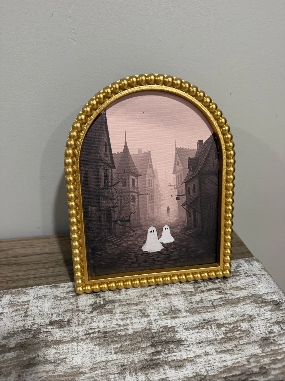 Halloween Ghosts In A Haunted Gothic Village Framed Art